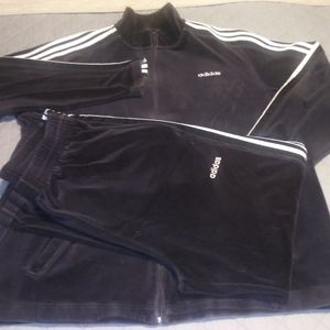 2 Adidas velour sweatsuit